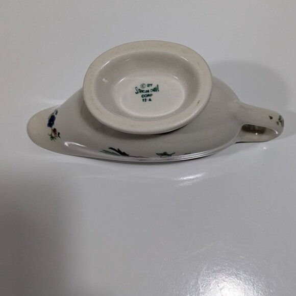 Syracuse Birds Of Paradise Gravy Boat Floral Vintage Server Restaurant Ware - Picture 15 of 16